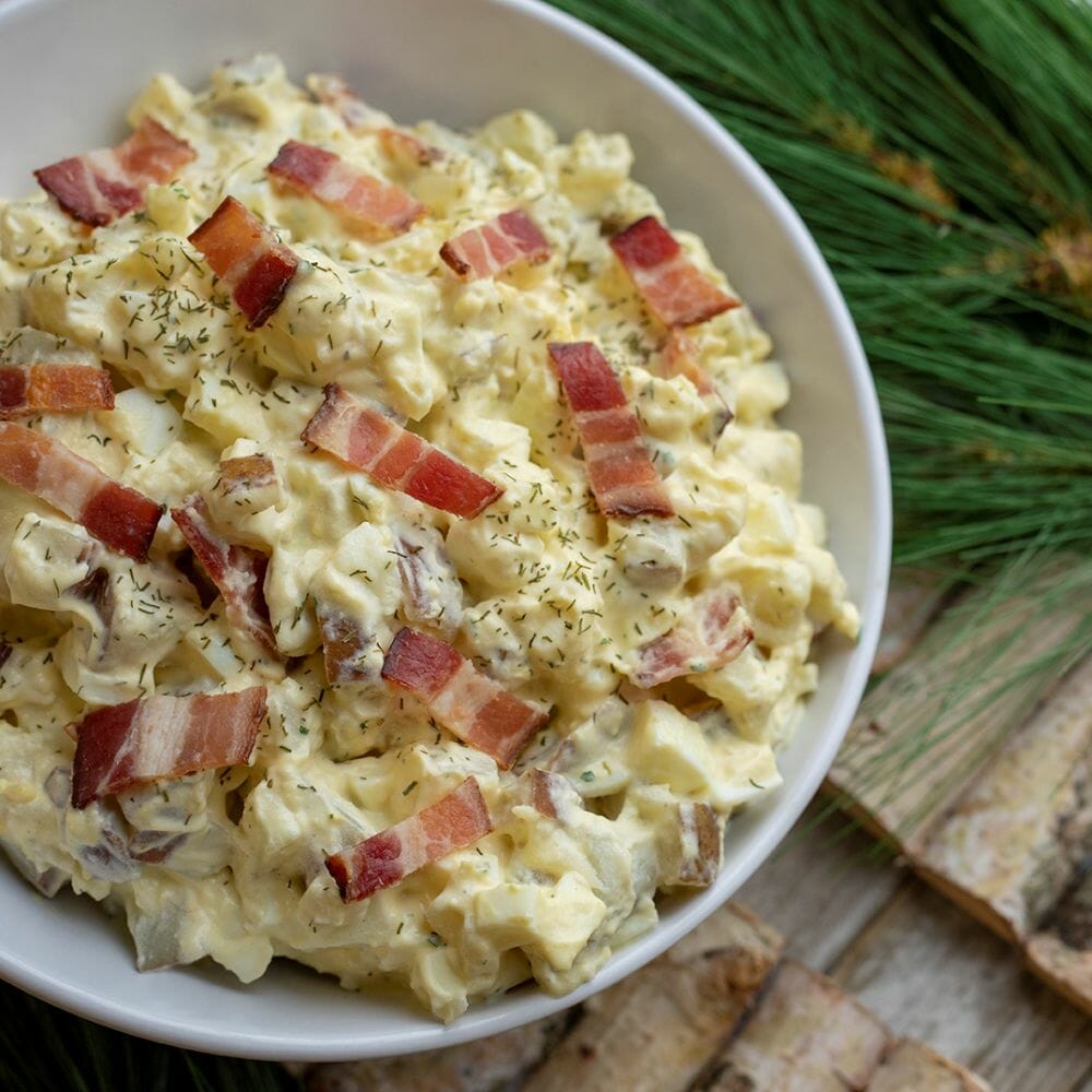 Creamy Potato Salad With Bacon Cloverdale Foods