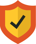 Icon with checkmark on shield