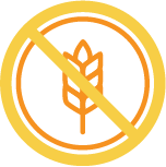 Icon of wheat crossed out