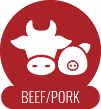 Icon for Beef/Pork with cow and pig