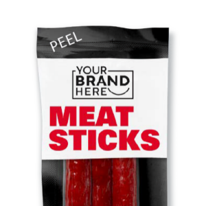 Easy peel packaging for meat sticks