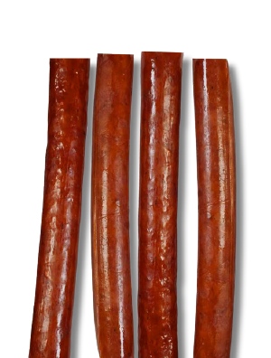 Meat sticks with cut ends